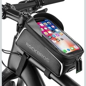 ROCK BROS Bike Phone Front Frame Bag,Waterproof Compatible Phone Under 7”
